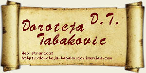 Doroteja Tabaković vizit kartica